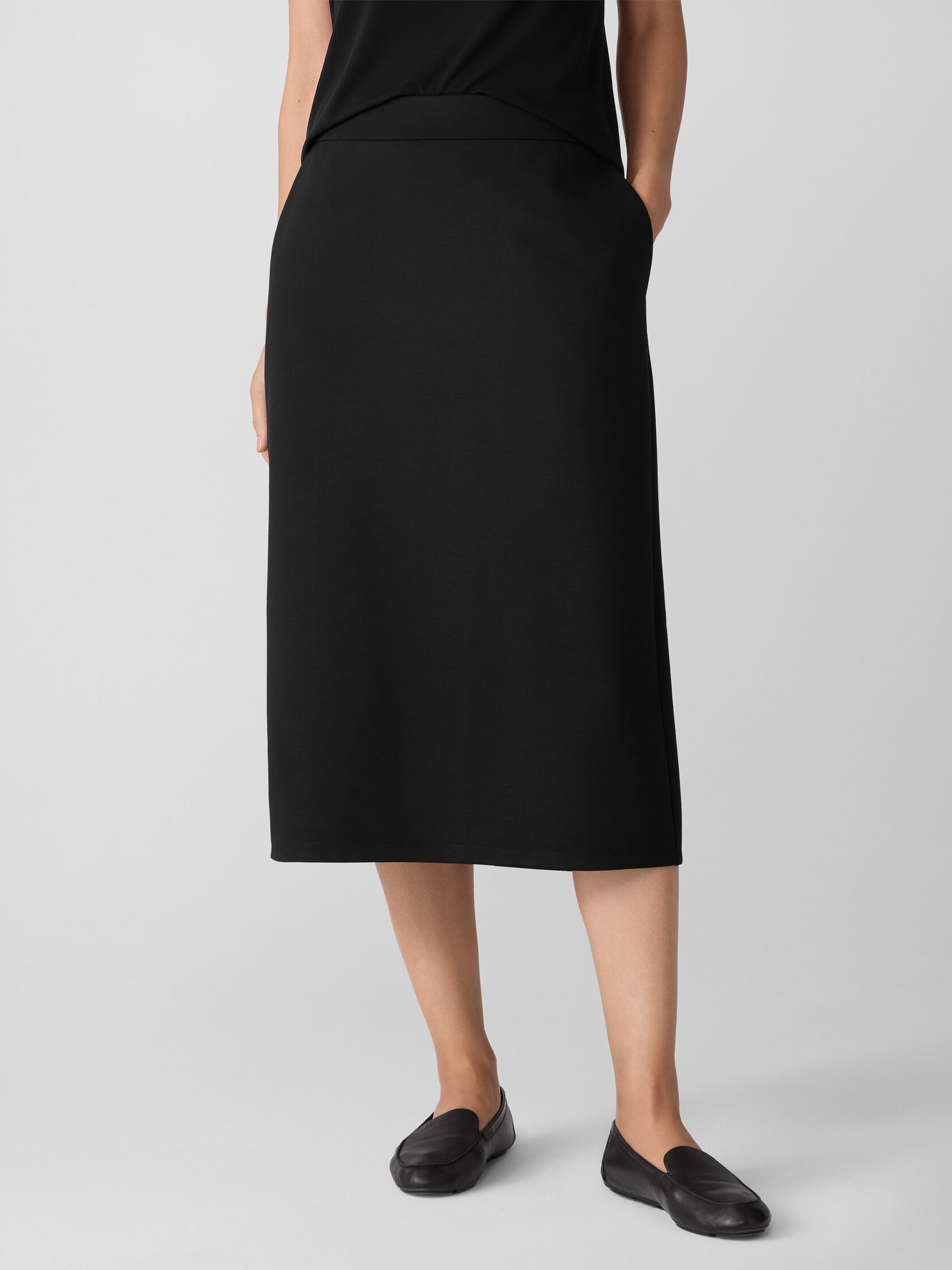 Washable Flex Ponte Straight Skirt