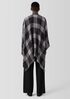 Reversible Wool Check Poncho