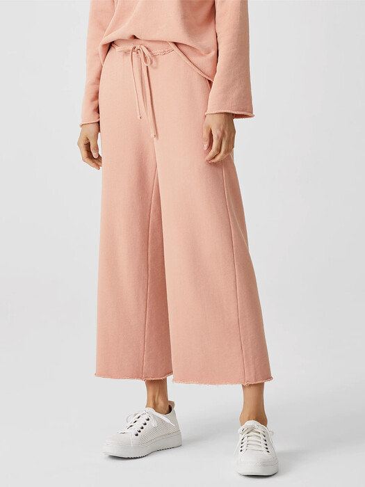 Organic Cotton French Terry Wide-Leg Pant