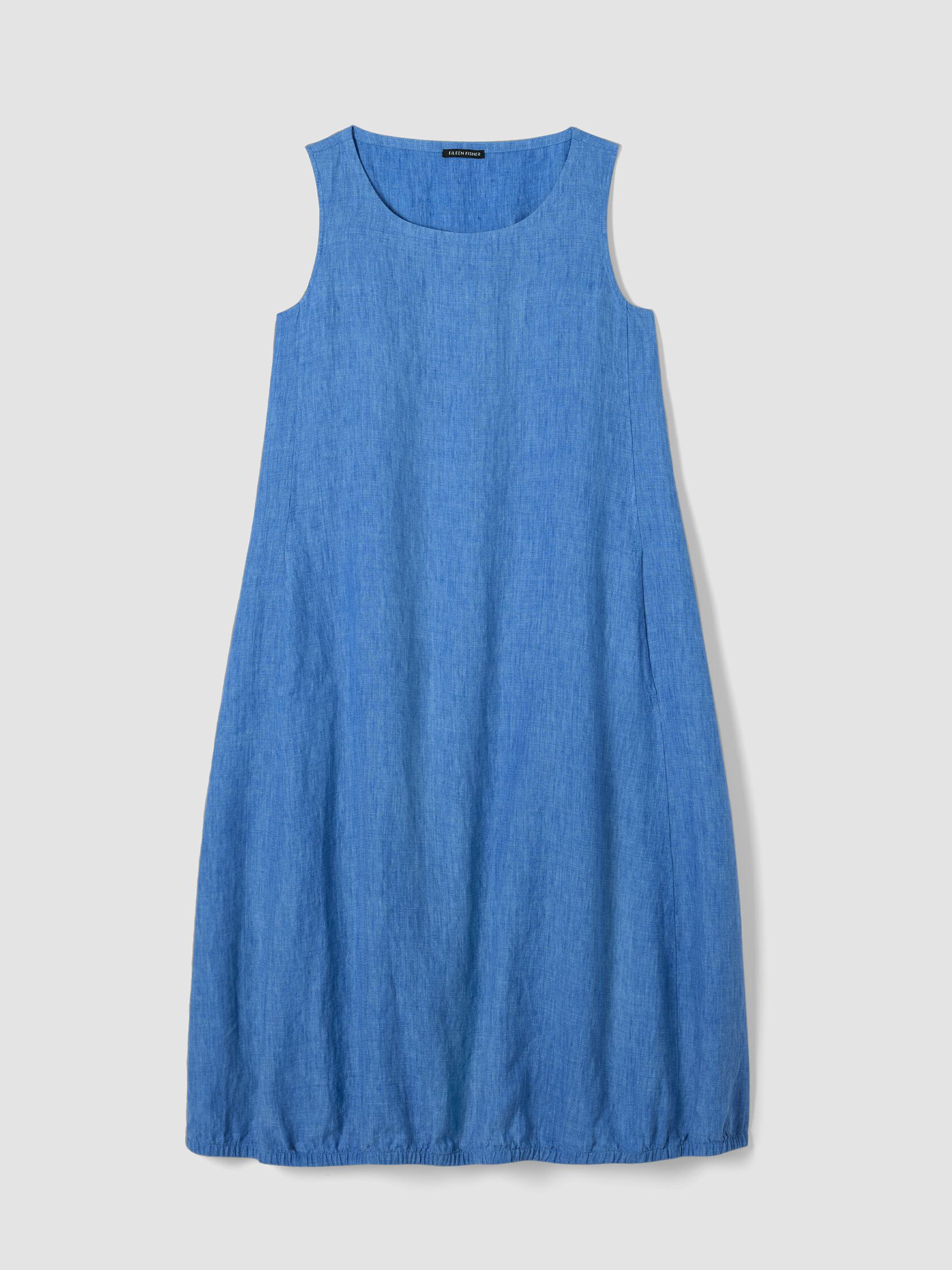 Washed Organic Linen Délavé Lantern Dress