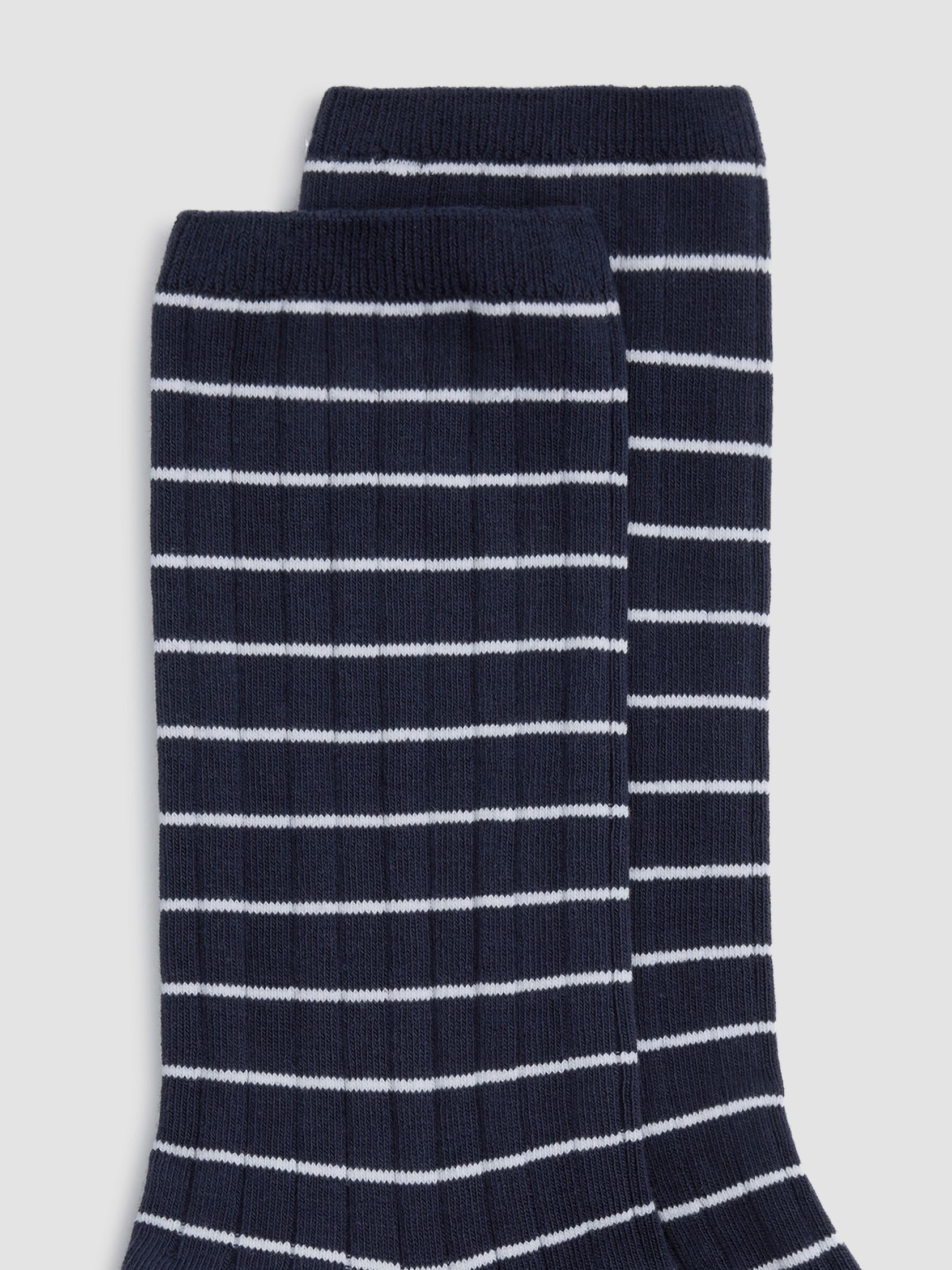 Striped Rib Trouser Sock