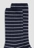 Striped Rib Trouser Sock