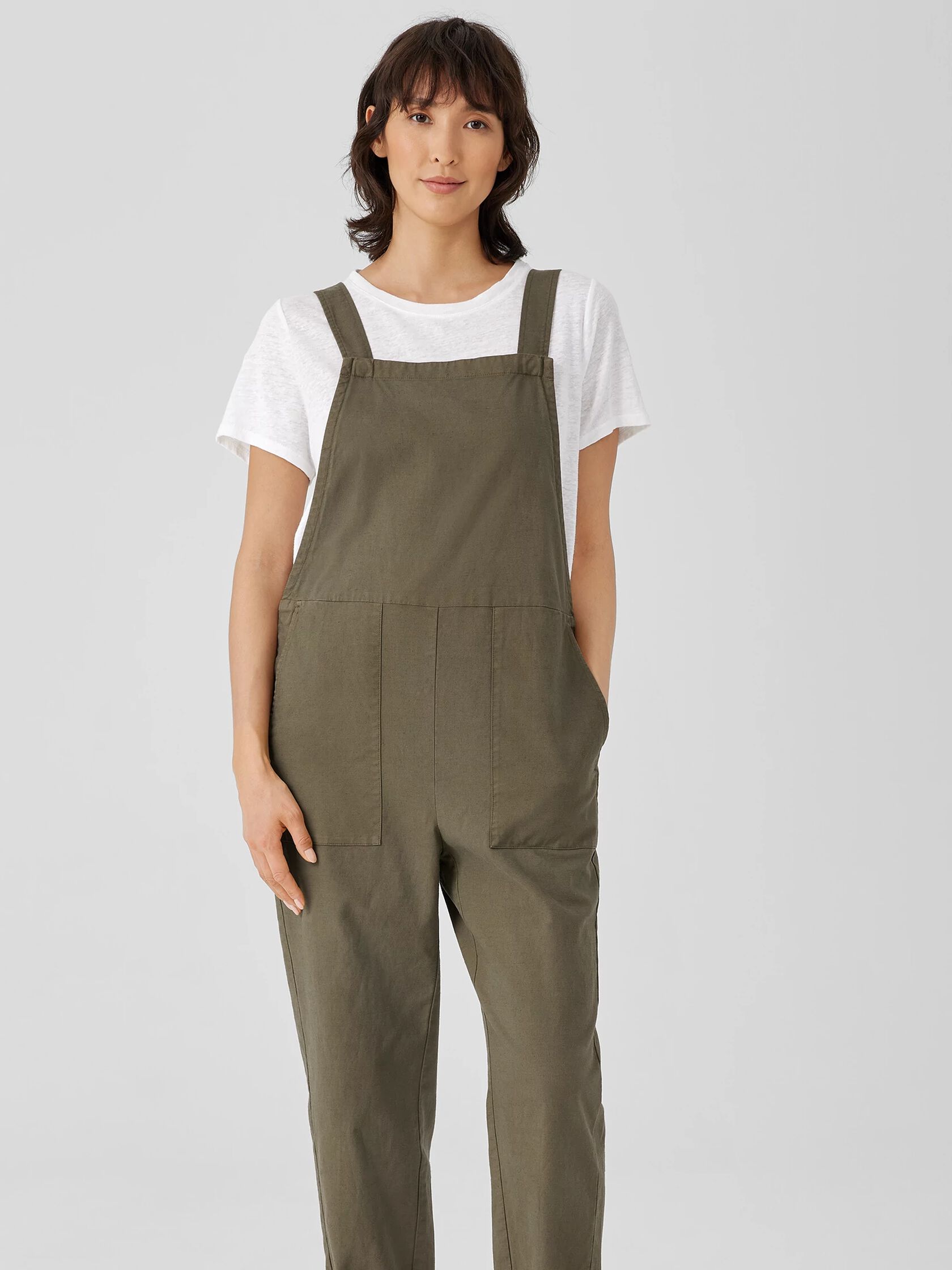 Cotton Hemp Overalls | EILEEN FISHER