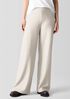 Felted Wool Jersey Wide-Leg Long Pant in Regenerative Wool