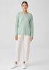 Peruvian Cotton Blend Crew Neck Top
