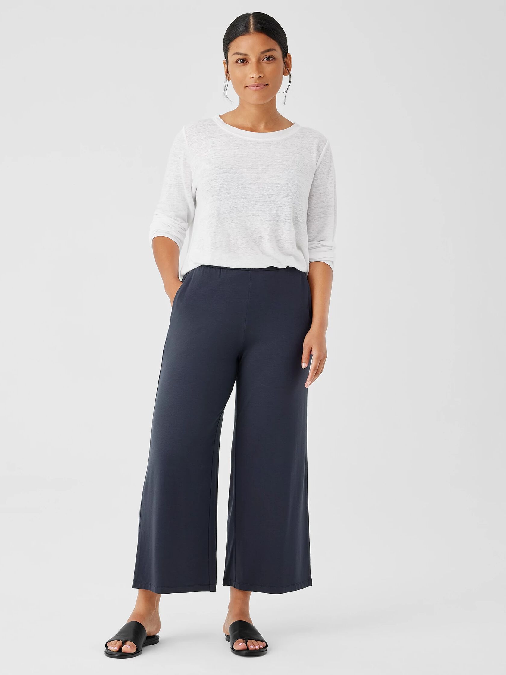 Fine Jersey Wide-Leg Pant