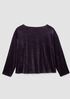 Cozy Velour Knit Bateau Neck Top