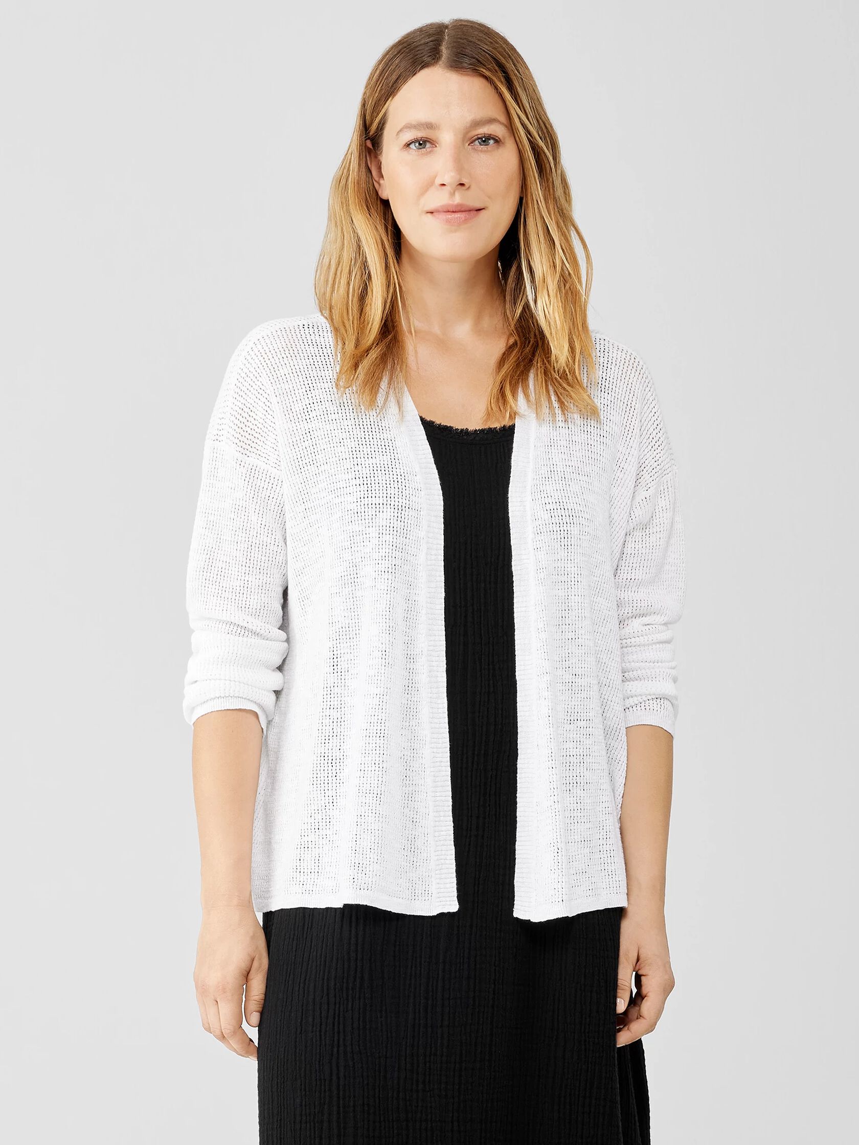 Organic Cotton Linen Slub Cardigan