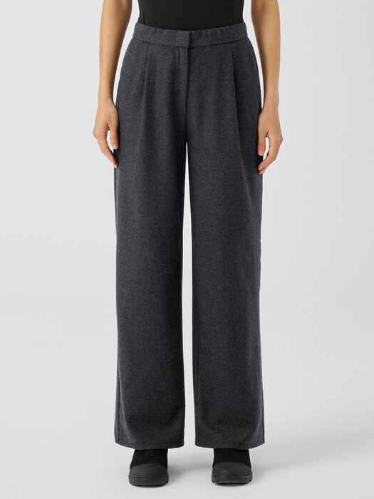 Soft Wool Flannel Wide-Leg Pant