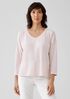 Organic Cotton Slub V-Neck Top