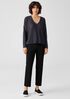Organic Linen Delave V-Neck Top
