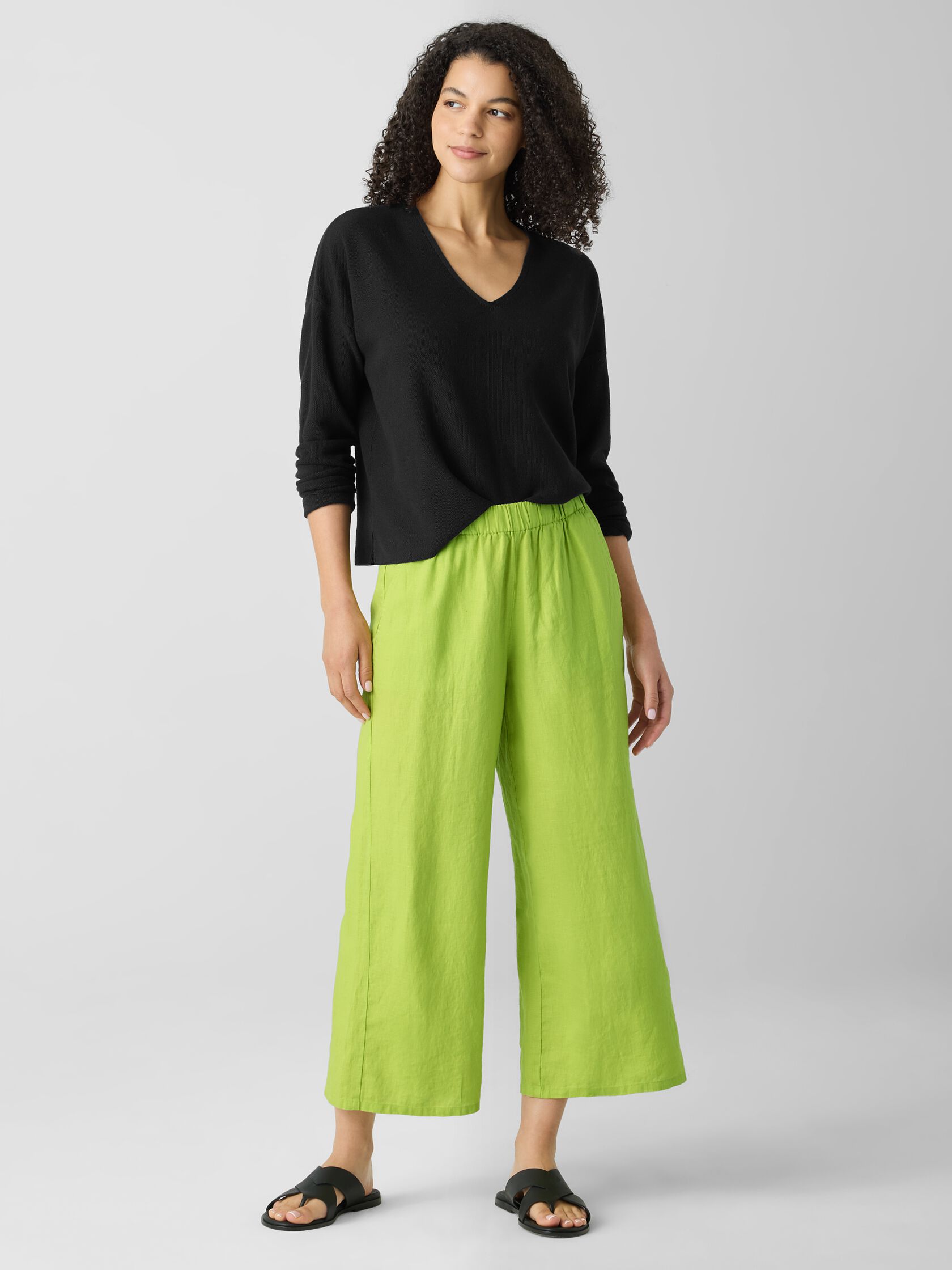 Organic Linen Wide-Leg Pant