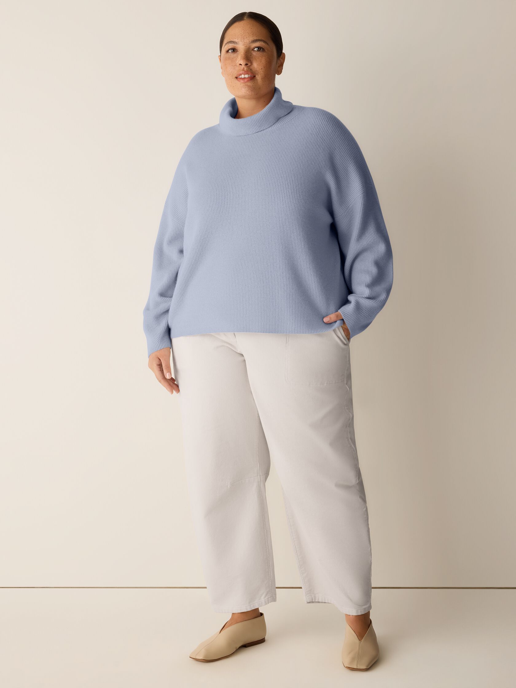 Italian Cashmere Turtleneck Top