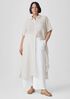 Puckered Organic Linen Shirtdress