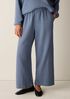 Organic Cotton Doubleweave Wide-Leg Pant