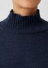 Merino Jersey Turtleneck Top in Regenerative Wool