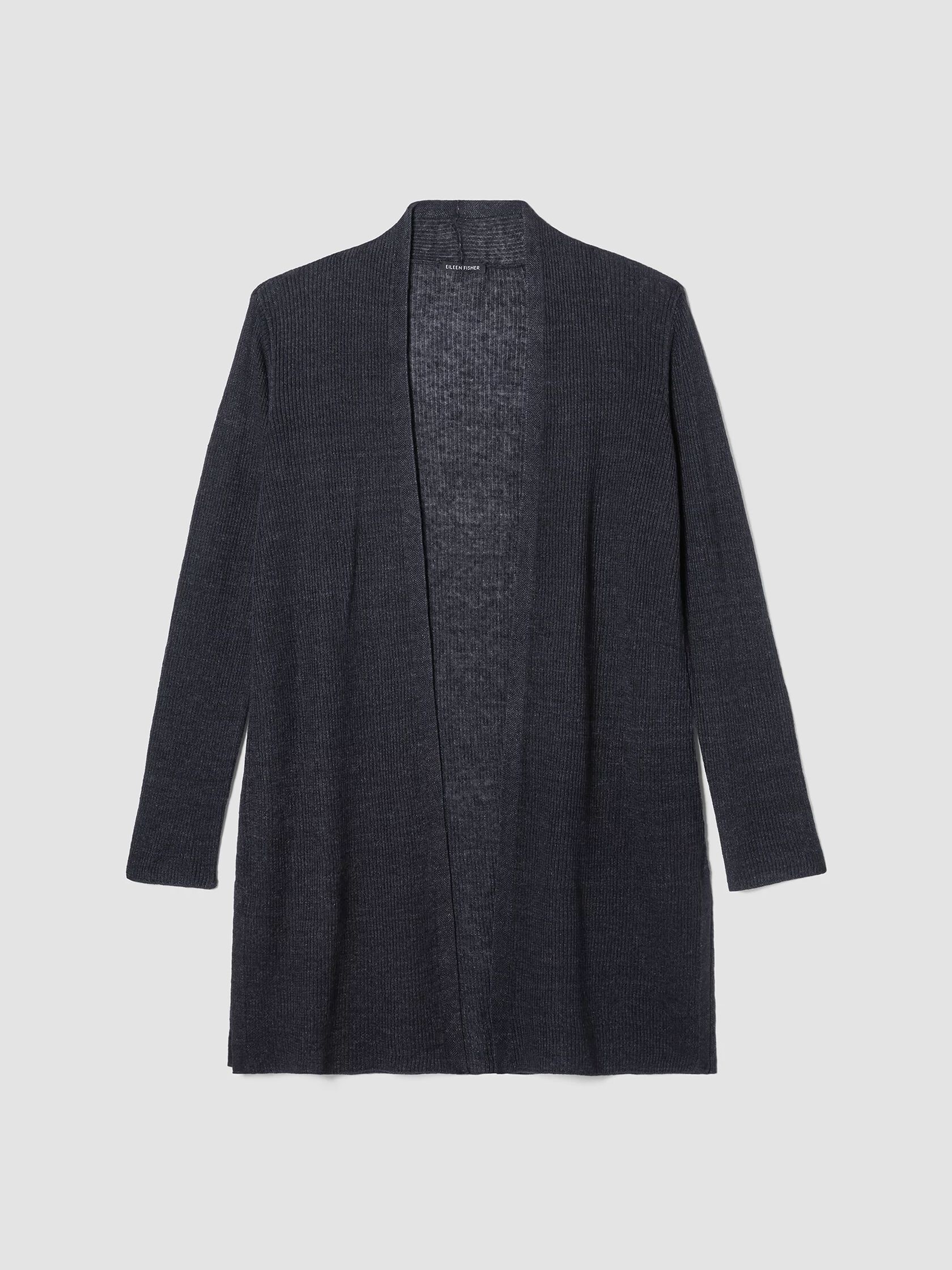 Organic Linen Délavé Rib Long Cardigan