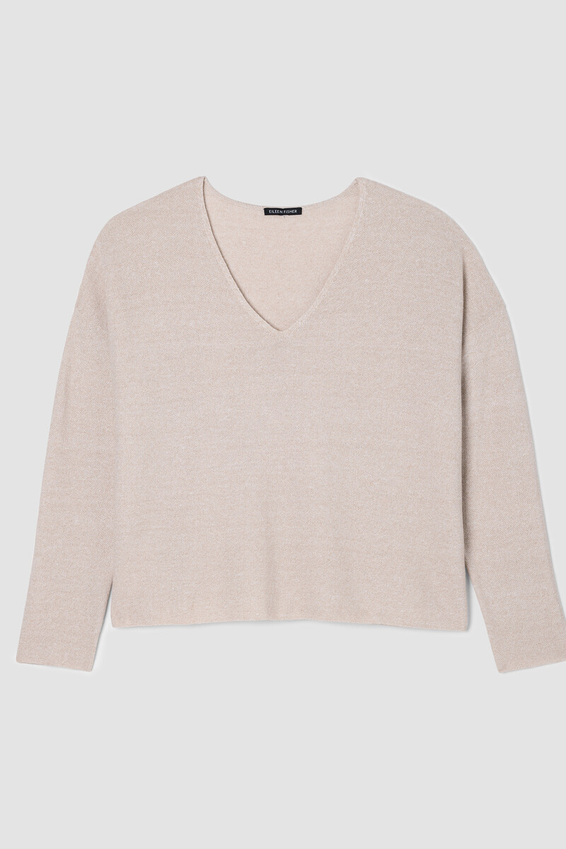 Organic Linen Cotton V-Neck Top Organic Linen Cotton V-Neck Top