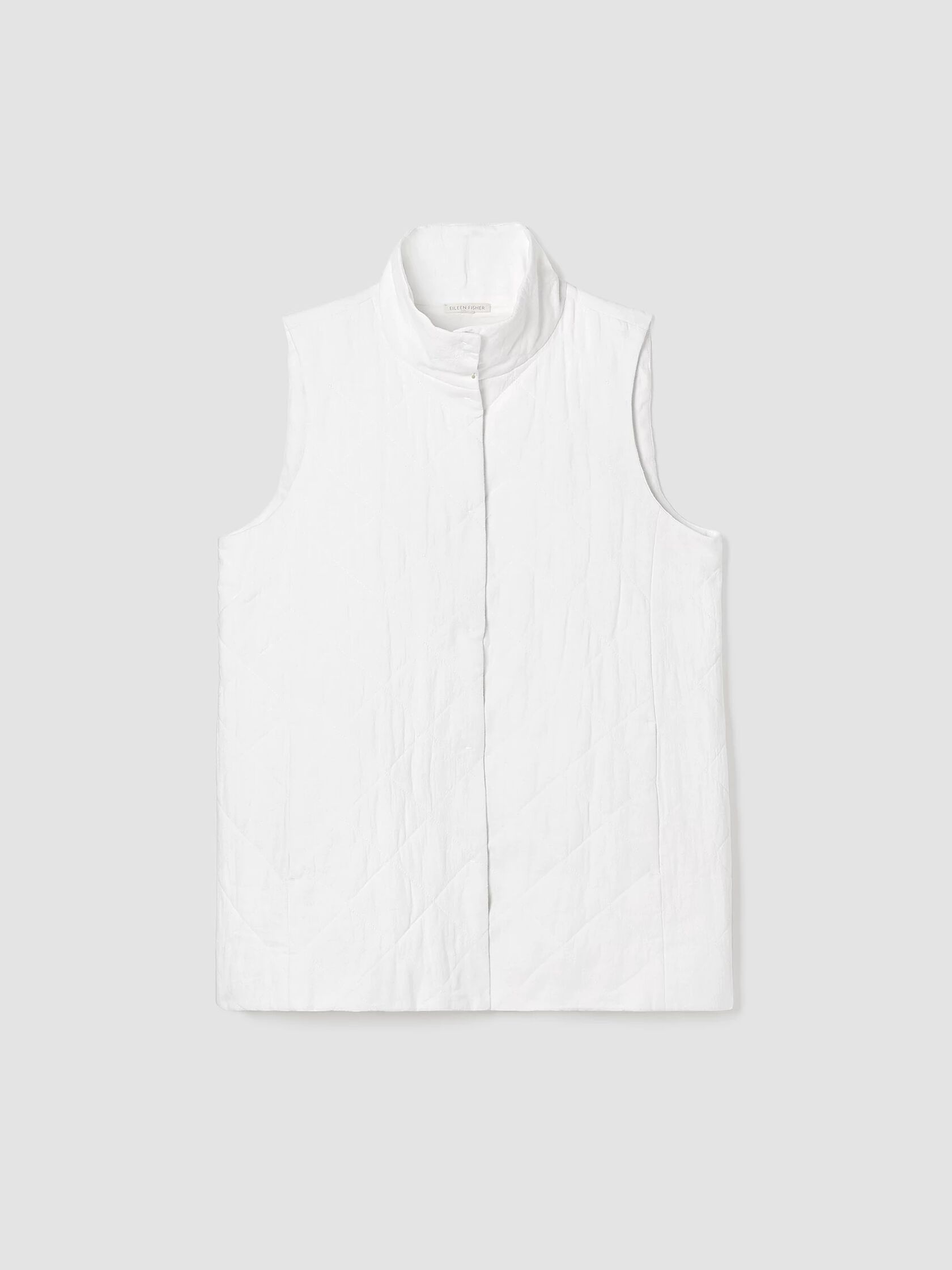 Organic Linen Cotton Crepe Quilted Vest