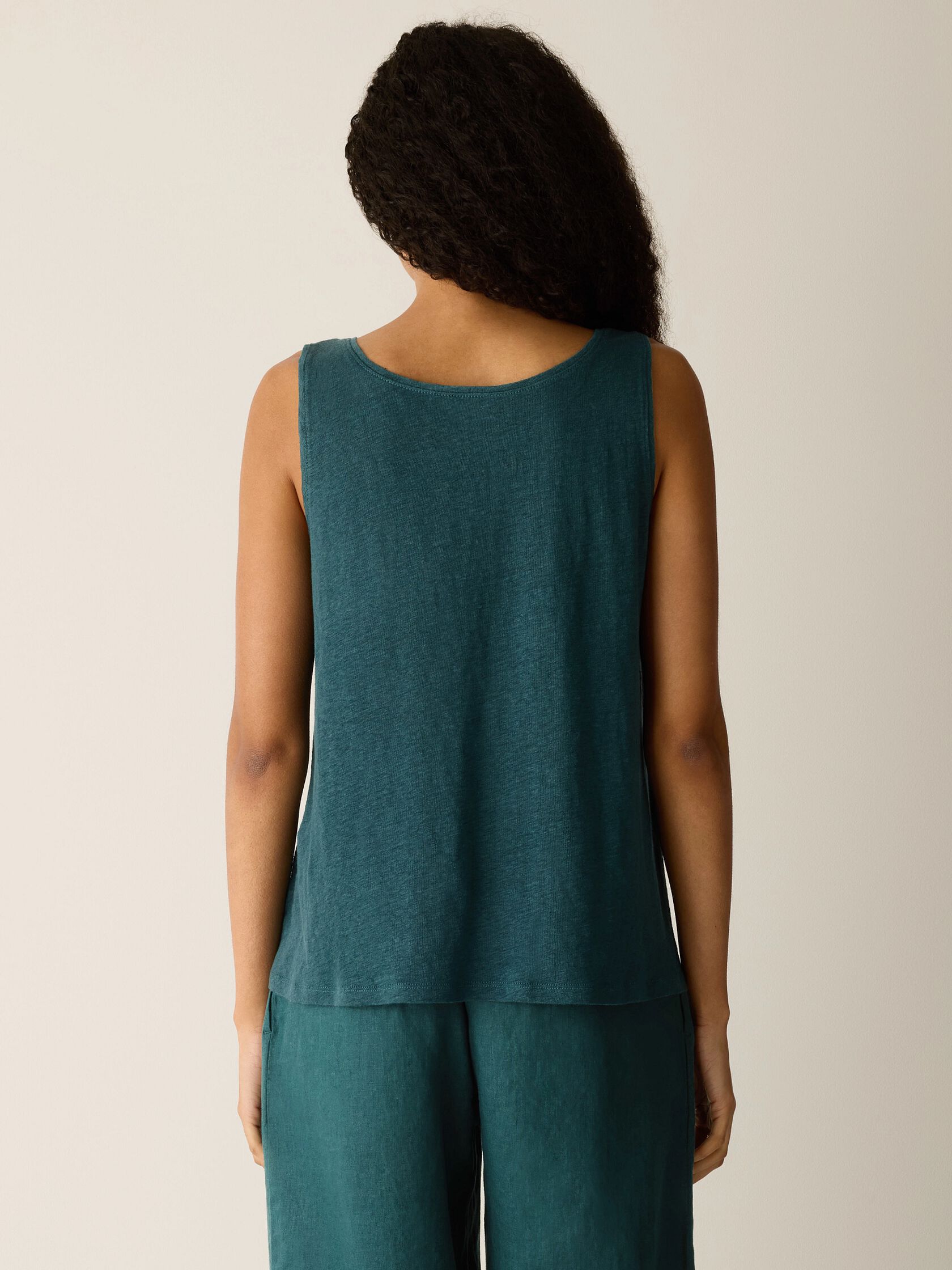 Organic Linen Jersey Scoop Neck Tank