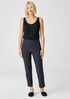 Washable Stretch Crepe High-Waisted Pant