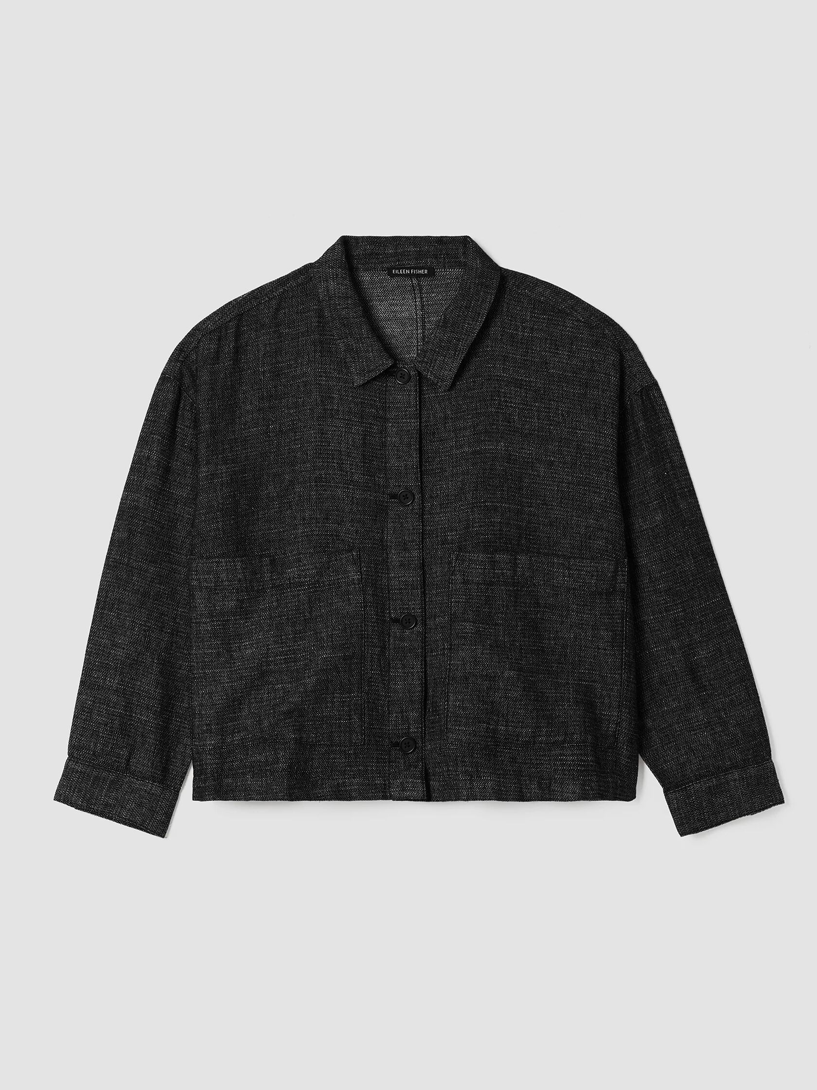 Tweedy Hemp Cotton Classic Collar Jacket