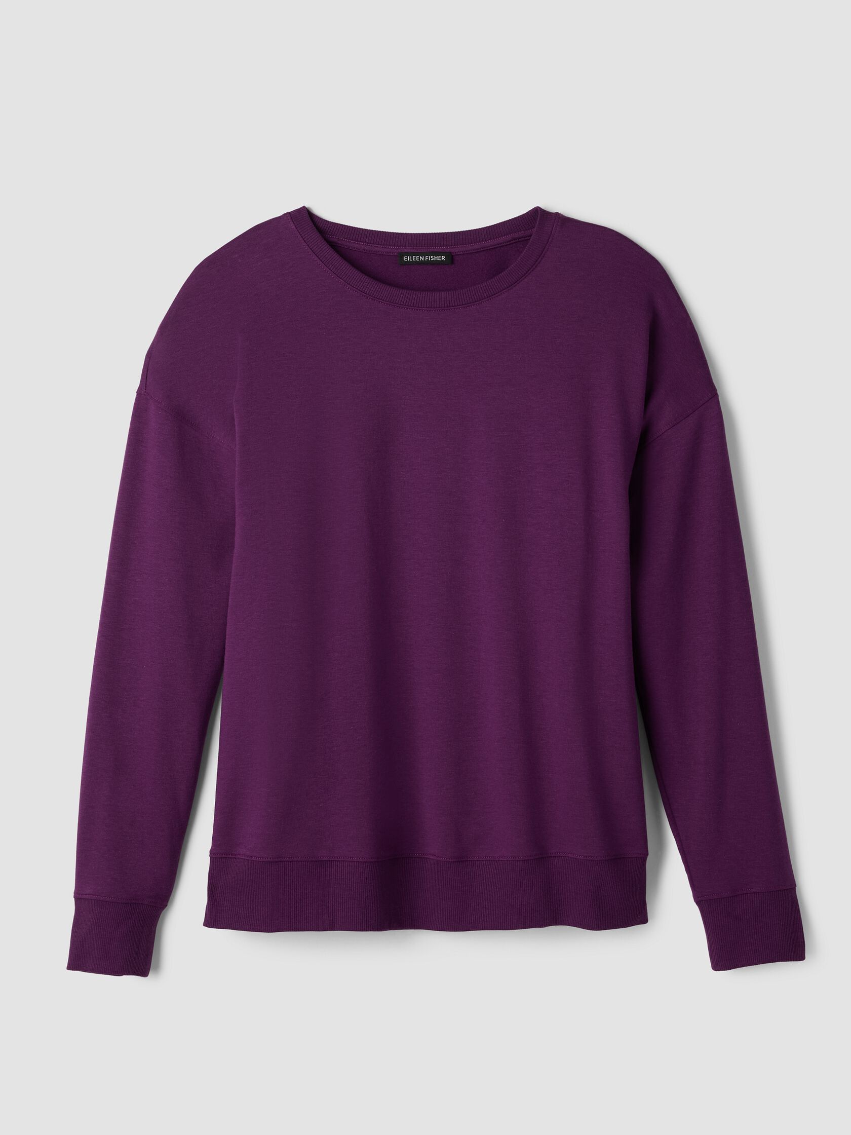 Cozy Brushed Terry Hug Crew Neck Long Top