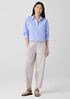 Washed Organic Cotton Poplin Classic Collar Short Shirt