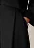 Lightweight Ponte Pleated Wide-Leg Pant