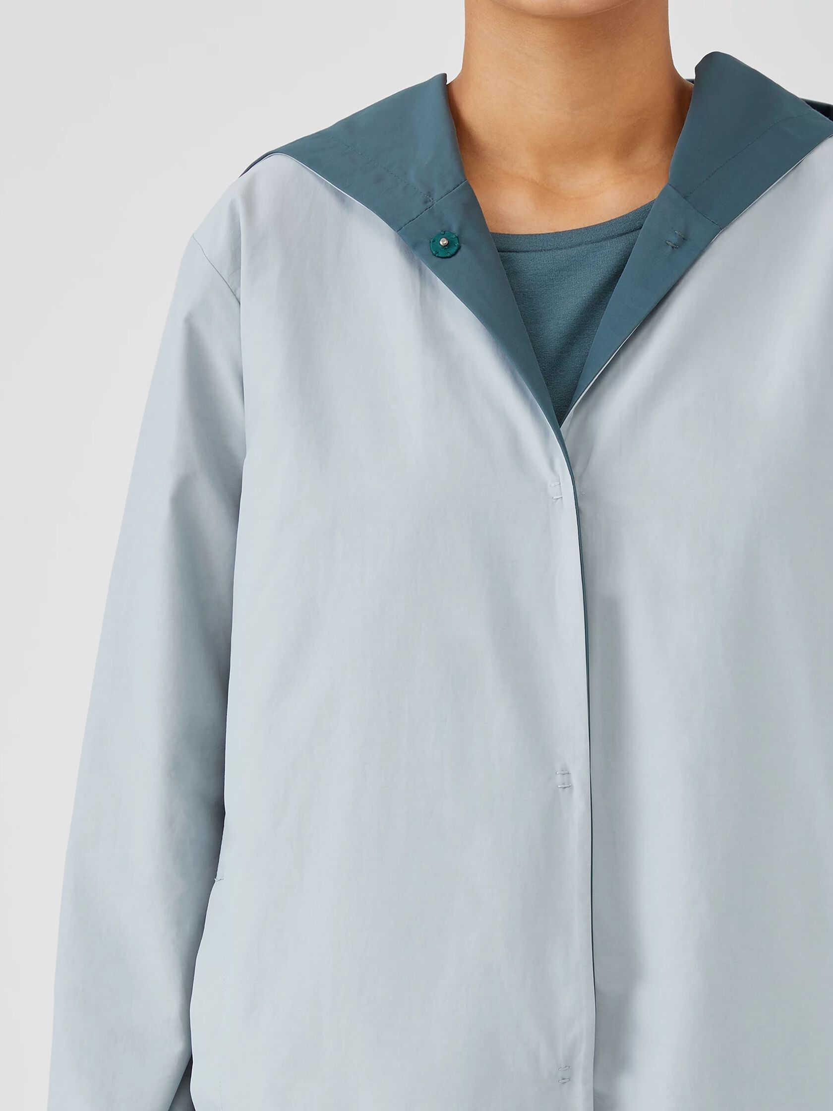 Hooded Organic | Cotton Jacket FISHER EILEEN Reversible Nylon