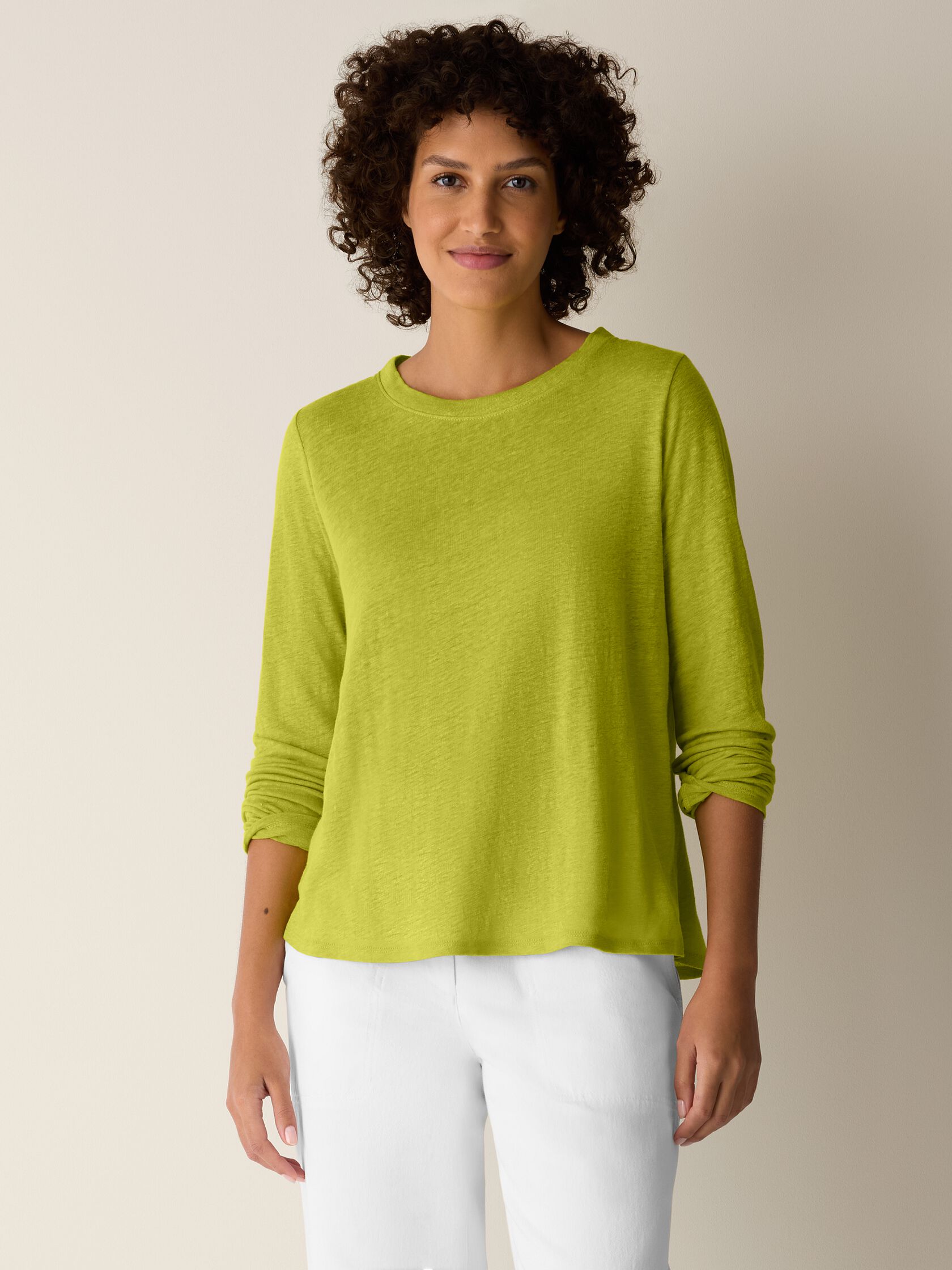 Organic Linen Jersey Long-Sleeve Tee