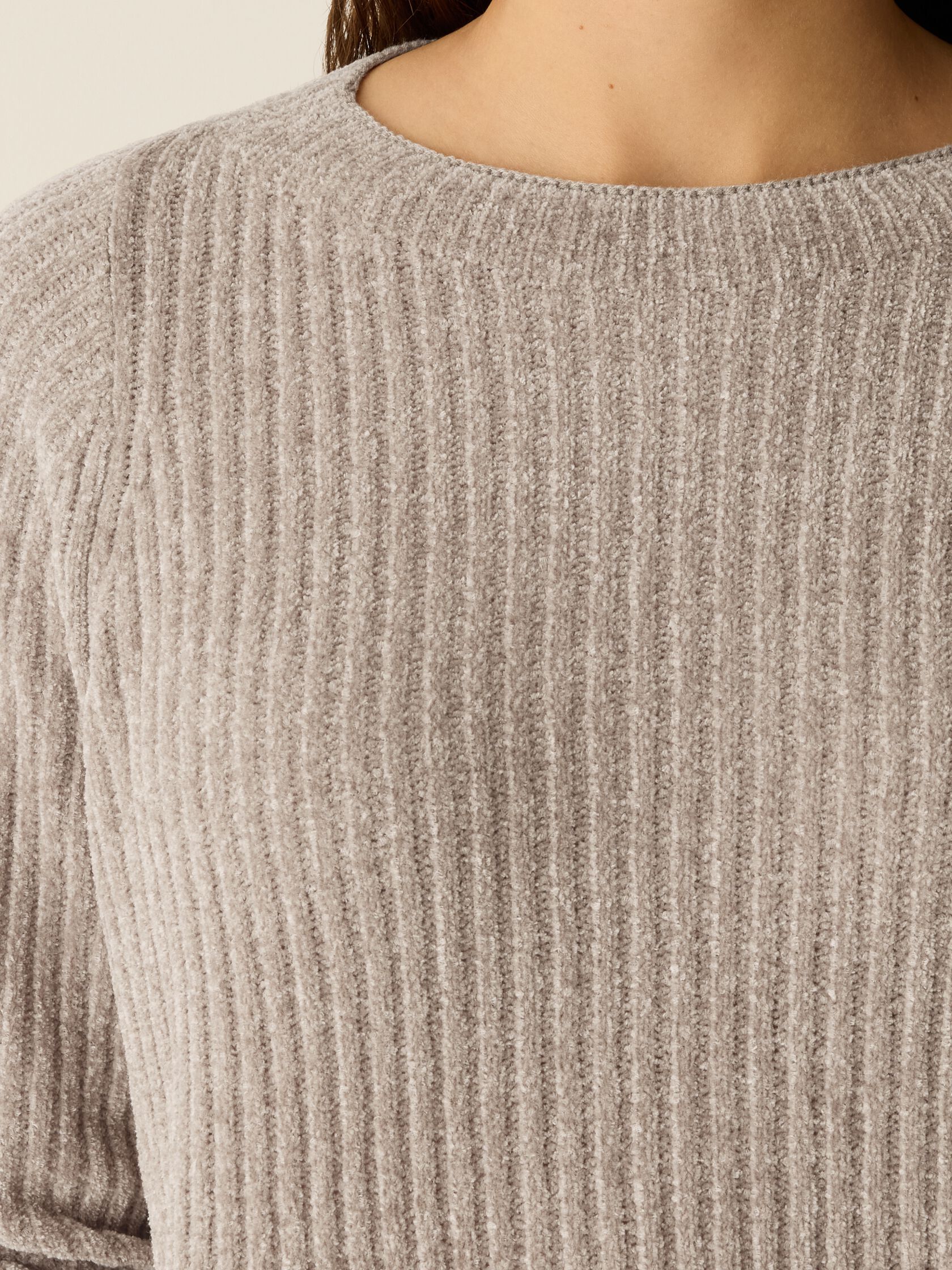 Chenille Blend Crew Neck Top