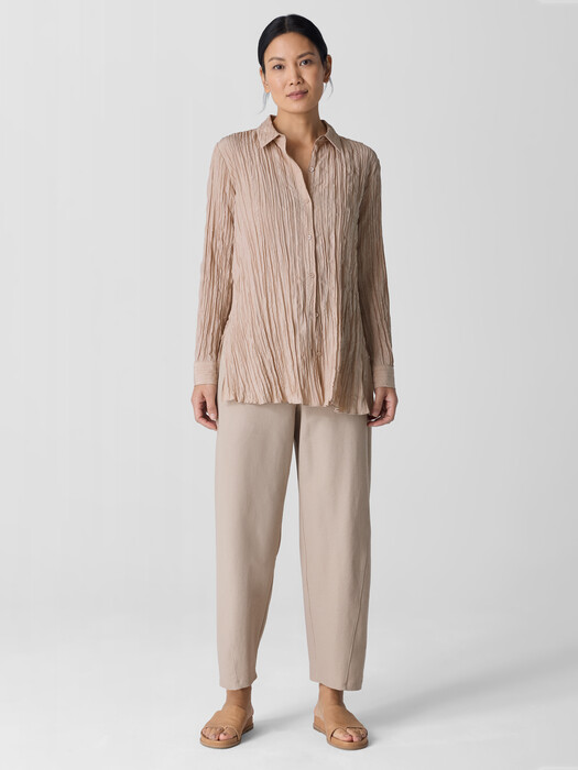 Washable Stretch Crepe Lantern Pant
