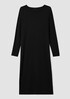 Stretch Jersey Knit Jewel Neck Dress