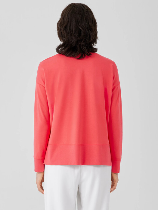 Traceable Cotton Jersey Crew Neck Top