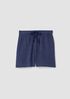 Striped Organic Cotton Gauze Walking Shorts