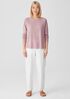 Organic Linen Jersey Crew Neck Top