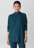 Cozy Brushed Terry Mock Neck Long Top