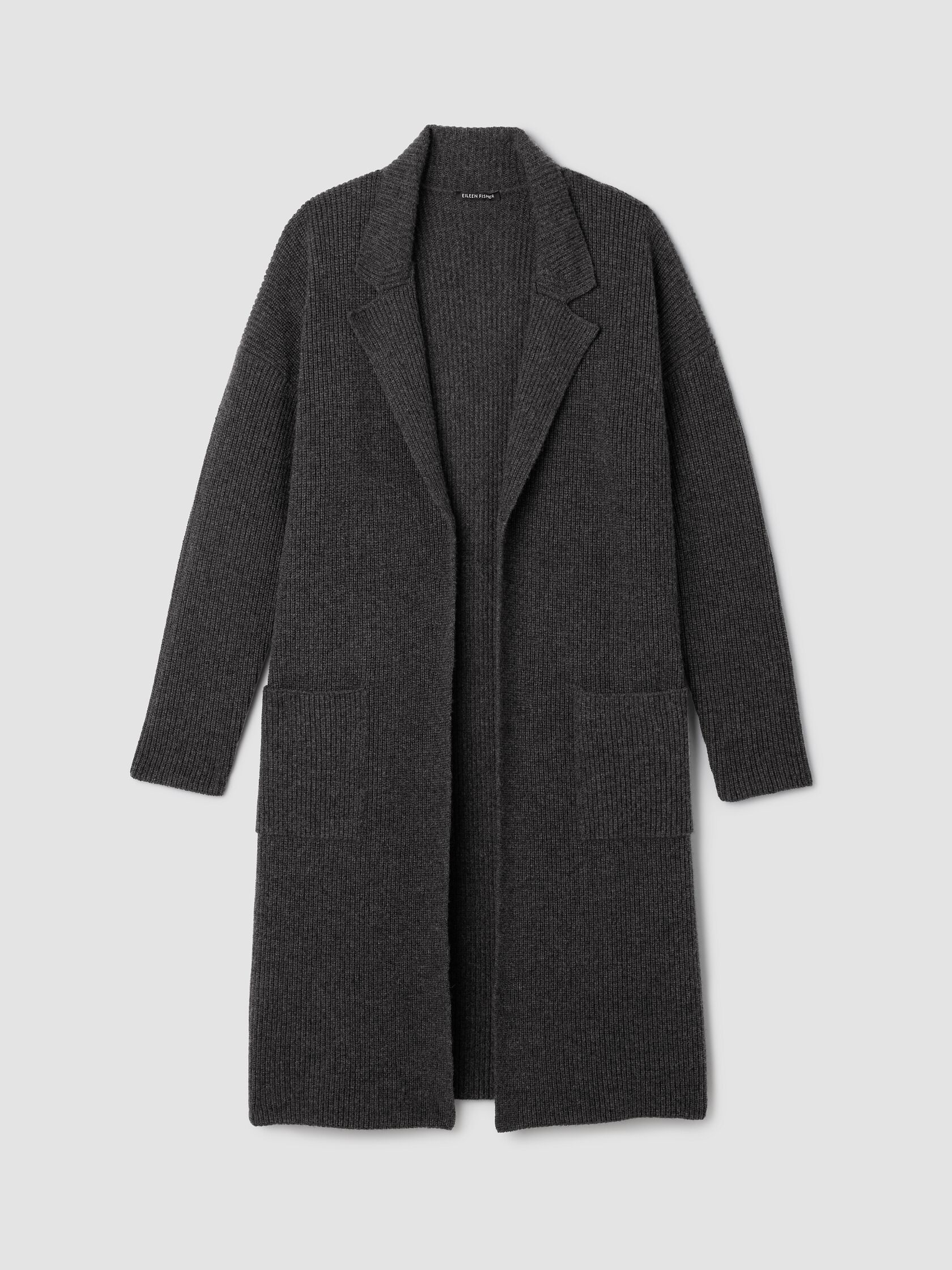 Recycled Wool Cashmere Notch Collar Cardigan