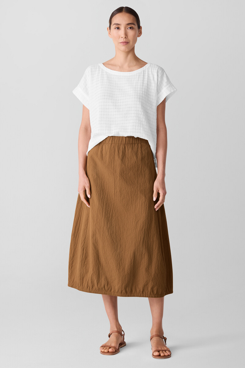 Organic Cotton Pucker Lantern Skirt Organic Cotton Pucker Lantern Skirt