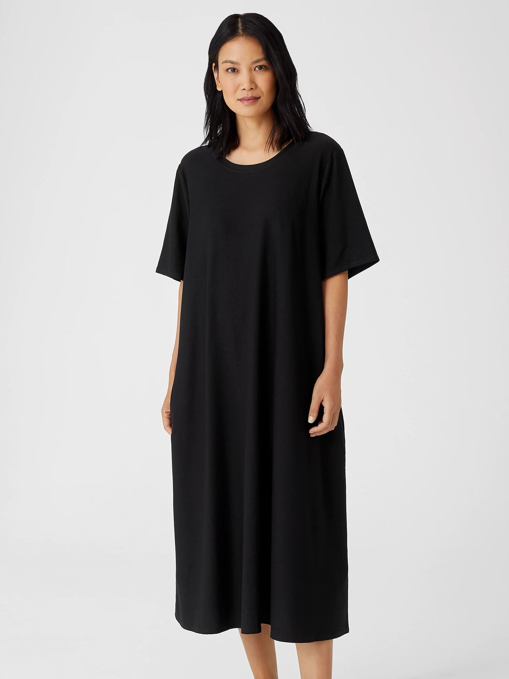 Lightweight Washable Stretch Crepe Dress