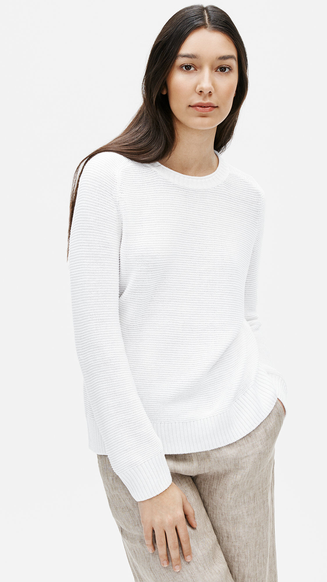 Eileen fisher white sweater shop