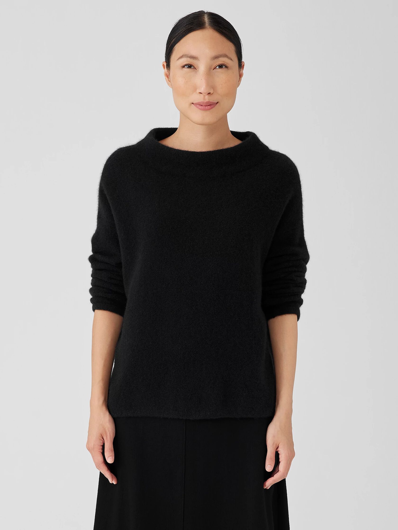 Cashmere Silk Bliss Funnel Neck Top