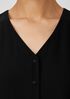 Silk Georgette Crepe V-Neck Top