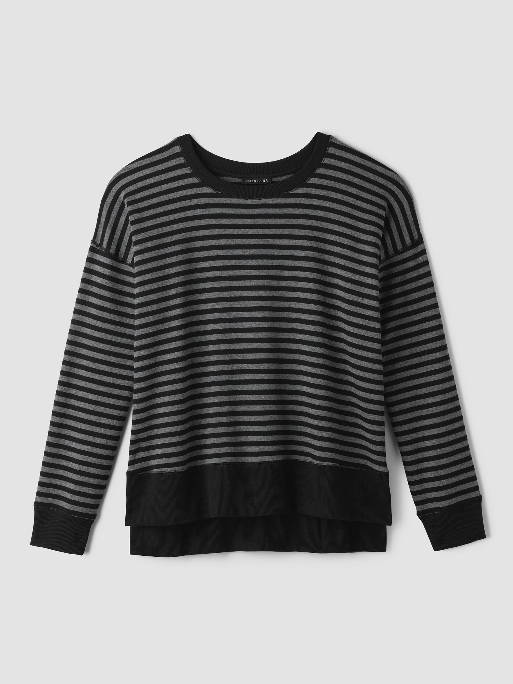 Striped Cozy Brushed Terry Box-Top