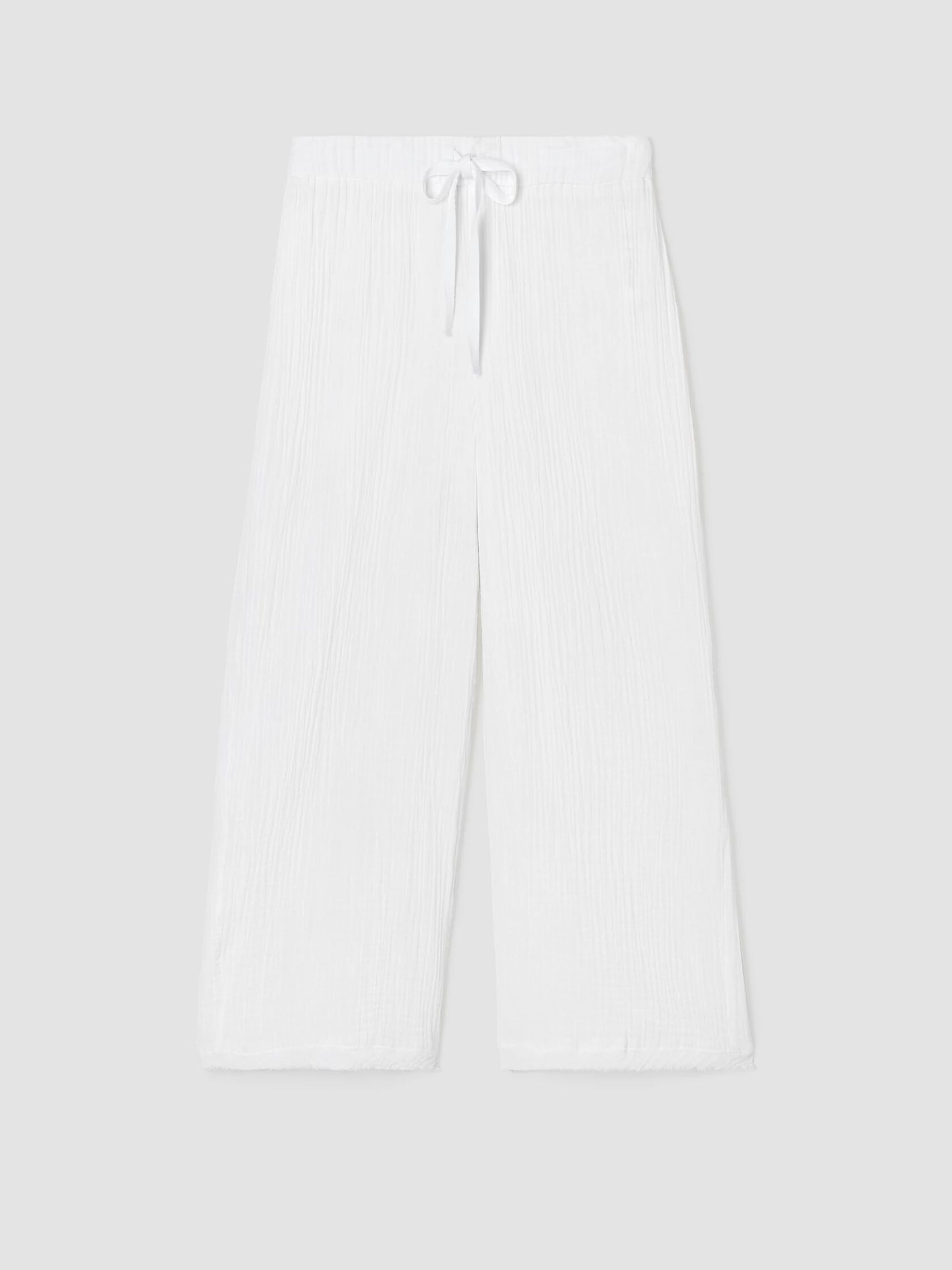 Organic Cotton Gauze Wide-Leg Pant