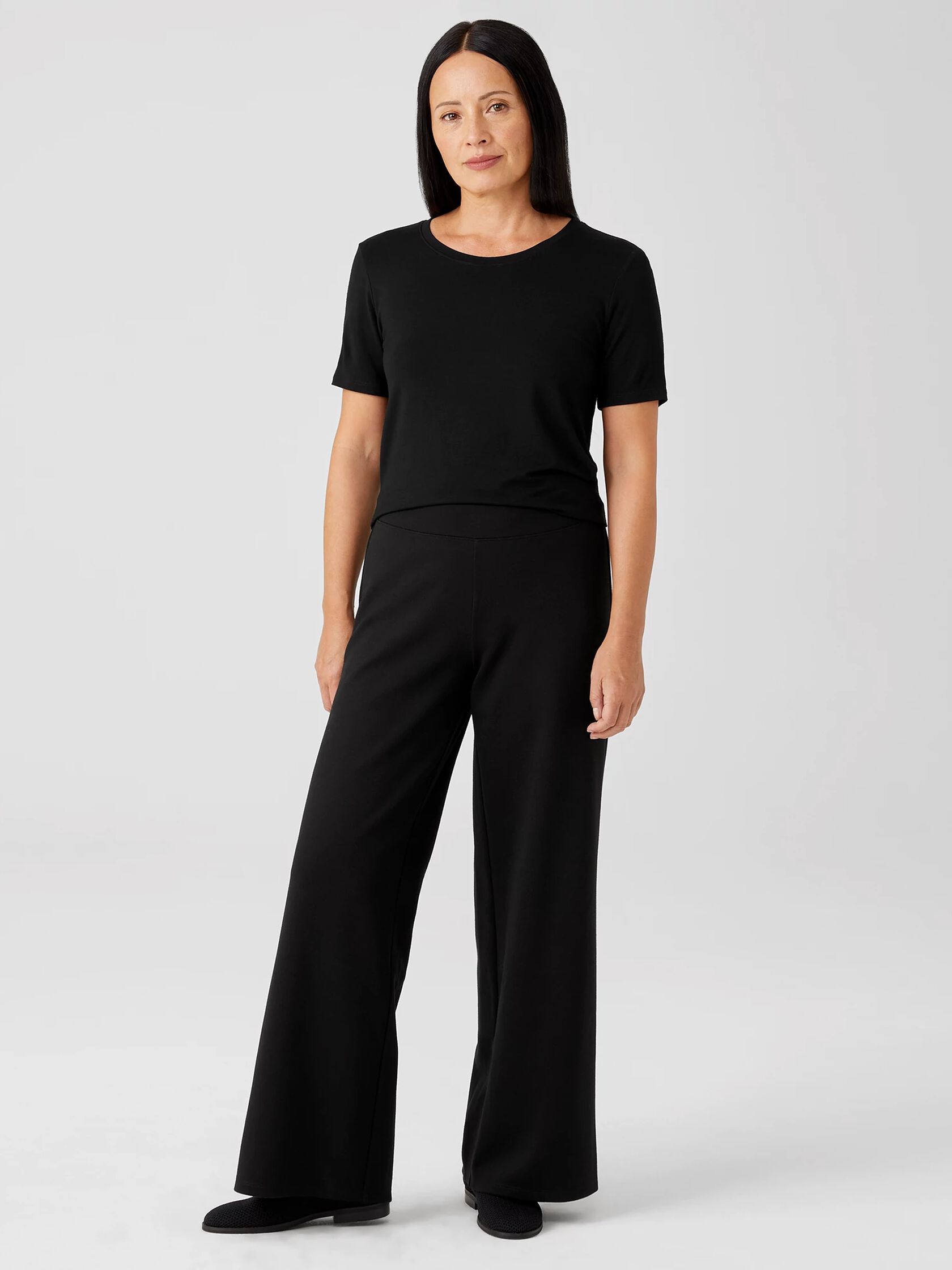 Washable Flex Ponte Wide-Leg Pant