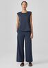 Pima Cotton Stretch Jersey Wide-Leg Pant With Pockets