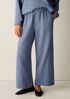 Organic Cotton Doubleweave Wide-Leg Pant