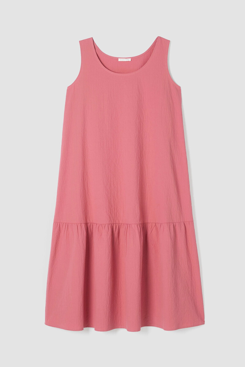 Organic Cotton Pucker Tiered Dress Organic Cotton Pucker Tiered Dress